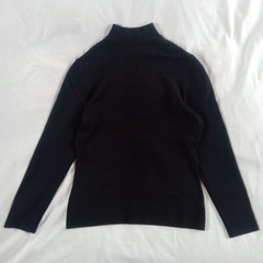 モックネックニット　ハイゲージ　イタリア製　ボトルネック　ワールド