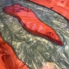 綾町で購入　レジンテーブル　椅子付き