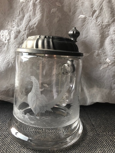 ドイツ製ビアジョッキ(ふた付) ドイツ製 ビアマグ ゲルツ ドイツ 陶器