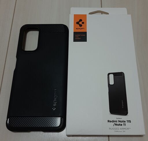Xaomi Redmi Note 11 グラファイトグレー　Spigenケース付き Xaomi Redmi Note 11 グラファイトグレー Spigenケース付き