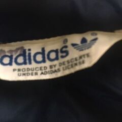 交渉可！1974年～ビンテージ adidas アディダス M　ウインドブレーカー OADS-200 濃紺x白 