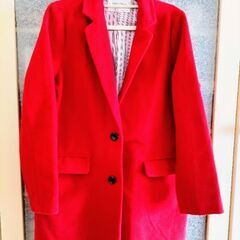 『tricolour 』真っ赤なコート size M