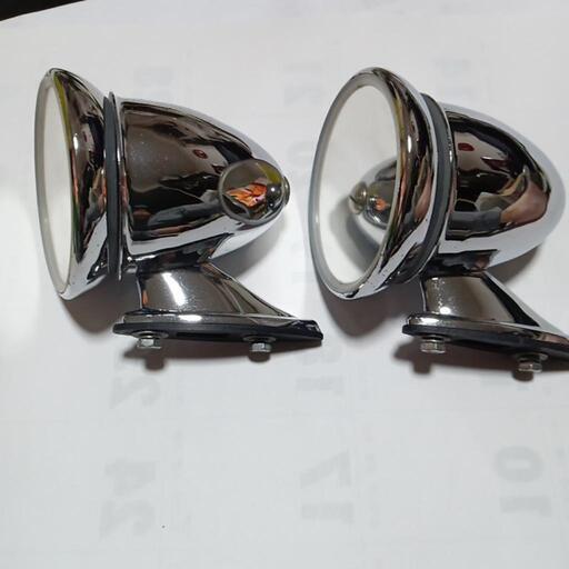 超希少品↗古い車の砲弾型のバックミラーです、新品同様の