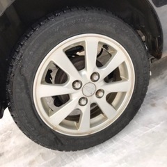 ダイハツタント  純正ホイール　スタッドレスタイヤバリ溝