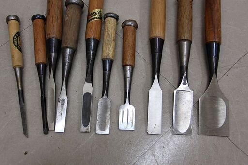 在銘 のみ ノミ 市 光 吉 彦正 函館 大工道具 まとめて 木工 (HD1533wY)