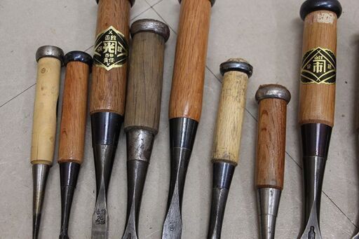 在銘 のみ ノミ 市 光 吉 彦正 函館 大工道具 まとめて 木工 (HD1533wY)
