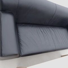 応接ソファ 2人掛け 3人掛け テーブル ビニールレザー 引取り可：田川市