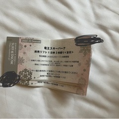 今シーズン　竜王スキーパーク　リフト券4枚