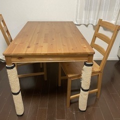 【決まりました】IKEA ダイニングテーブル イス二脚付き