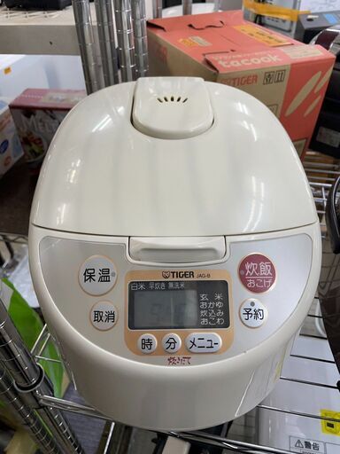 炊飯器　No.5458　1升炊き　タイガー　ホワイト　マイコン　2007年製　JAG-B【リサイクルショップどりーむ荒田店】