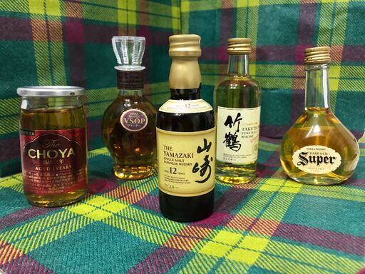 ➂ ウヰスキーミニボトル飲み比べ竹鶴ステンレスタンブラー5個セット