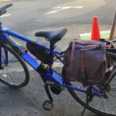 【美品】【防犯登録可能】Panasonic パナソニック　電動自転車　BE-ELHC339　ブルー　2020年モデル　自転車　クロスバイク