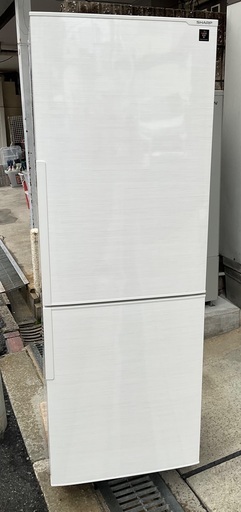 【RKGRE-077】特価！シャープ/271L 2ドア冷凍冷蔵庫/SJ-PD27D-W/ホワイト系/中古品/2018年製/当社より近隣無料配達！
