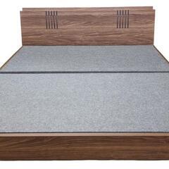 クイーンベッド一式(コンセント/照明付/木製フレーム)