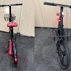 HONBIKE チェーンレス電動自転車　TOGO01　ブラック×レッド