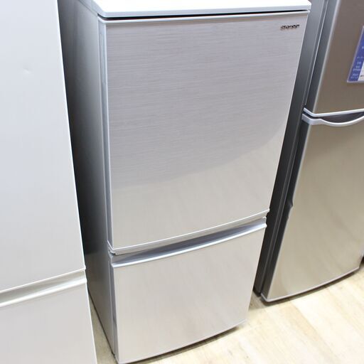店S351)冷凍冷蔵庫 SHARP シャープ SJ-D14F-S 2020年 2ドア 137L 右開き シルバー 付け替えどっちもドア