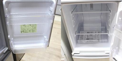 店S351)冷凍冷蔵庫 SHARP シャープ SJ-D14F-S 2020年 2ドア 137L 右開き シルバー 付け替えどっちもドア