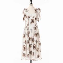 Sunflower-Printed-Midi Dress