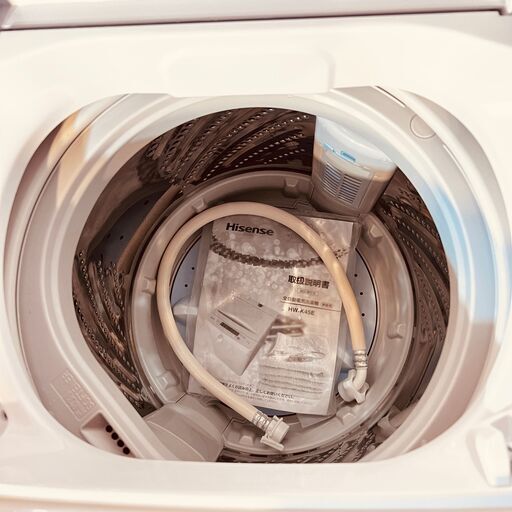 11666 Hisense 一人暮らし洗濯機 2022年製 4.5kg 2月18、19、25、26日大阪市～枚方方面 条件付き配送無料！