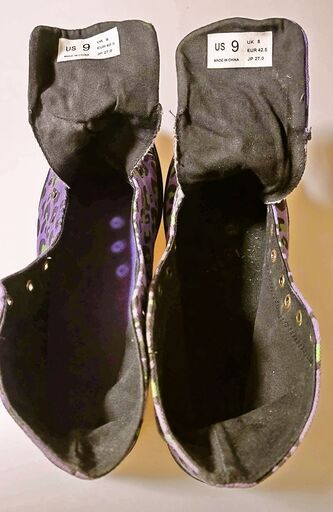 EVANGELION X UBIQ HICUT SNEAKER(エヴァンゲリオン × ユービック ハイカット スニーカー)BLACK/PURPLE