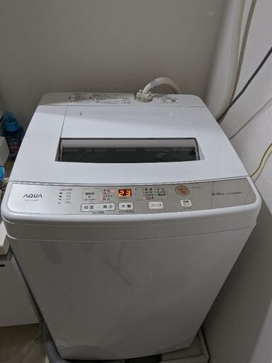 AQUA 全自動電気洗濯機 6kg（配送料込、取りに来れる方歓迎）