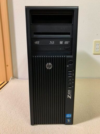 デスクトップパソコン HP Z420 Xeon E5-2687W @3.10GHz 8Core 16Thread RAM16GB SSD160GB HDD500GB Win10Pro
