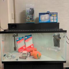 引取限定】90センチ水槽セット、専用水槽台付き