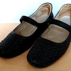 Hush　Puppies　靴　黒　皮　22.5