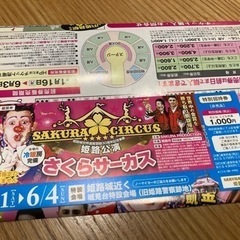 さくらサーカス  チケット2枚  1枚200円
