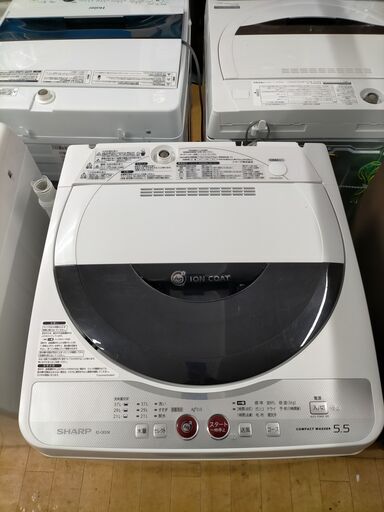 k281　洗濯機　シャープ　2010年製　5.5㎏　ES-GE55K 　動作良好　送料A　札幌　プラクラ南条店　カード決済可能