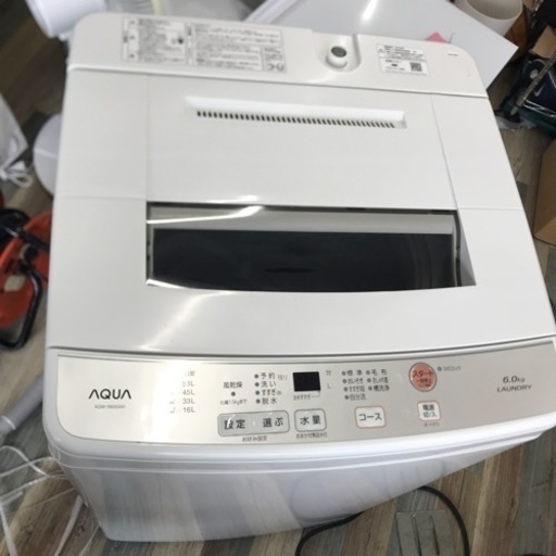 6.0kg AQUA アクア 洗濯機 AQW-S60G(W) 2018年製