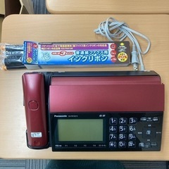 Panasonic FAX付き電話機　インクリボン2本　取扱説明書あり