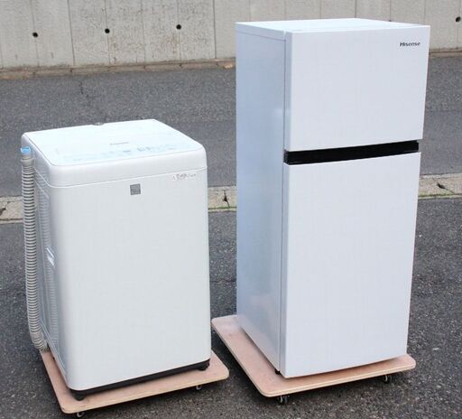 2ドア冷蔵庫＋5.0kg洗濯機☆2点セット☆Hisense☆HR-B1202☆120L☆2020年製☆Panasonic☆NA-F50ME4☆2016年製☆動作確認済み☆ハイセンス☆パナソニック☆中古品【こちらは店舗です。浜村鹿野温泉ICから3分 買取本舗 宮本リサイクル 営業時間9～19時 定休日水曜のみ←連絡できませんm(_ _)m