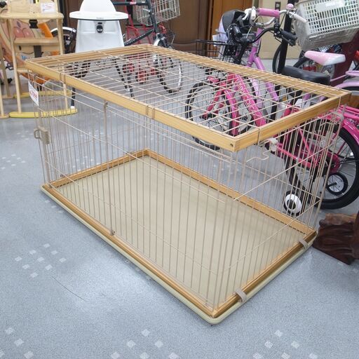 美品 ペットゲージ 小屋 犬 猫 グッズ  114×69× 64cm【モノ市場 半田店】 151