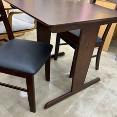 アウトレット品 大川家具 ダイニング3点セット 2007