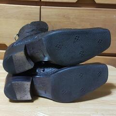 良品】希少！セルジオロッシ 本物パイソンブーツ メンズ 7 26cm サイド