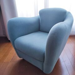 値下げ】無印良品×IDÉE 一人掛けソファ MINI MILLER ARM CHAIR 青