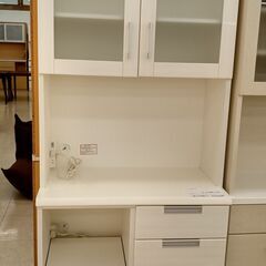 ★ジモティ割あり★  レンジボード 白 H200×D42.2×W80 クリーニング済み TJ068 ☆ジモティ割あり☆ レンジボード 白 H200×D42.2×W80 クリーニング済み