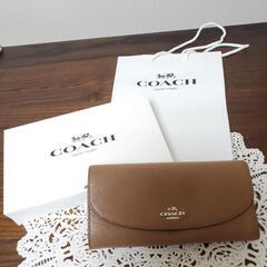 COACH 長財布 キャメル色 箱＆紙袋付き