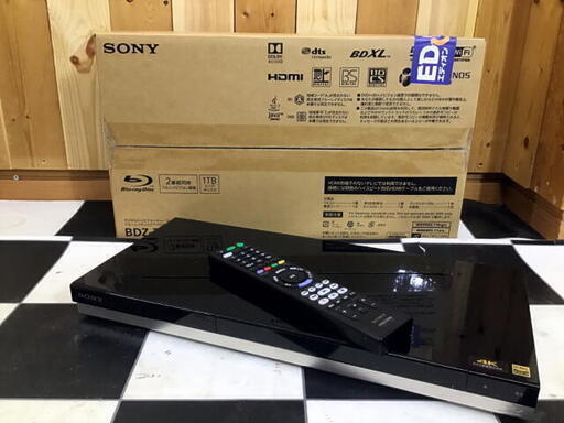 【SONY】 ブルーレイディスクレコーダー　BDZ-ZW1500　2019年製　ブラック　容量1TB　2番組同時録画　4K対応　HDD　住まい　動作確認済み
