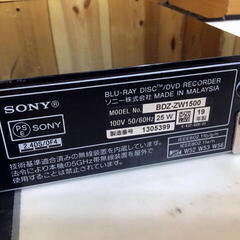 SONY】 ブルーレイディスクレコーダー BDZ-ZW1500 2019年製 ブラック