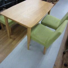 R229 ダイニング4点セット、引き出し付き、幅115cm USED・美品