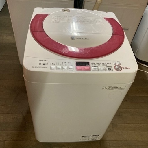 《引き取り先決定》北海道　帯広　洗濯機　SHARP シャープ　2012 ES-KS70N-P  ION COAT  7.0kg