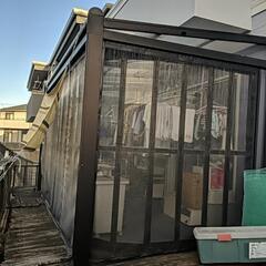 サンルーム　床納まり　エクシオール　洗濯物干し