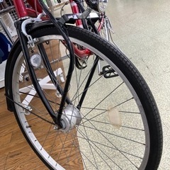 自転車 ギア・自動ライトあり ☆赤 26インチ TJ568