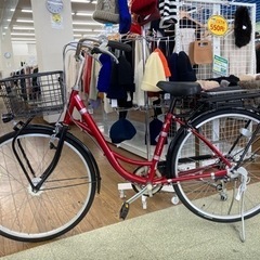 自転車 ギア・自動ライトあり ★赤 26インチ  TJ568 自転車 ギア・自動ライトあり ☆赤 26インチ TJ568