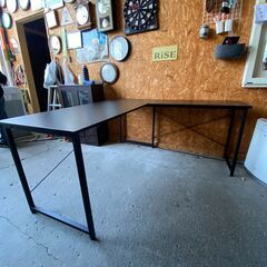 決まりました。WORK DESK ワークデスク タモ無垢材 スチール角パイプ 