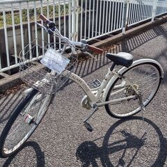 ★ジモティ割あり★  軽快車 26インチ ホワイト クリーニング済み SJ1469 ☆ジモティ割あり☆ 軽快車 26インチ ホワイト クリーニング済み SJ1469