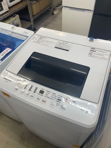 リサイクルショップどりーむ荒田店　NO5506 洗濯機　ハイセンス　４．５㎏　２０１９年製　状態綺麗です♪　新生活におすすめ