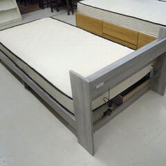 ニトリ シングルベッド フレーム+マットレス 宮付き コンセント付き 札幌市 厚別区